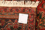 Heriz Persian Rug 13'7" x 10'0" - Semi Antique Medallion Red, Brown Hand Knotted | detail view | SKU 111154
