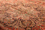 Heriz Persian Rug 13'7" x 10'0" - Semi Antique Medallion Red, Brown Hand Knotted | pile detail | SKU 111154