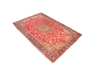 Najafabad Persian Rug 12'10" x 9'2" - Semi Antique Medallion Red, Beige Hand Knotted | full view | SKU 111155