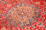 Najafabad Persian Rug 12'10" x 9'2" - Semi Antique Medallion Red, Beige Hand Knotted | pile detail | SKU 111155