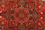 Heriz Persian Rug 9'4" x 6'8" - Semi Antique Medallion Red, Brown Hand Knotted | texture detail | SKU 111157