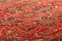 Heriz Persian Rug 9'4" x 6'8" - Semi Antique Medallion Red, Brown Hand Knotted | back view | SKU 111157