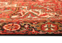 Heriz Persian Rug 9'4" x 6'8" - Semi Antique Medallion Red, Brown Hand Knotted | full view | SKU 111157