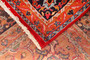 Sabzevar Persian Rug 12x9 ft - Semi Antique Medallion Crimson, Beige Hand Knotted | back view | SKU 111158