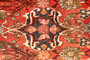 Isfahan Persian Rug 4x2 ft - Semi Antique Medallion Crimson, Cream Hand Knotted | texture detail | SKU 111160