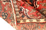 Isfahan Persian Rug 4x2 ft - Semi Antique Eslimi (Arabesque), Shah Abbasi Madder Red, Cream, Burgundy Hand Knotted | back view | SKU 111160