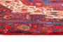 Senneh Persian Rug 4'5" x 3'11" - Semi Antique Medallion Crimson, Navy Blue Hand Knotted | detail view | SKU 111161
