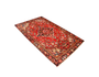 Bibikabad Persian Rug 5'1" x 3'3" - Semi Antique Afshan Red, Blue Hand Knotted | detail view | SKU 111162