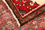 Hamadan Persian Rug 4'2" x 2'7" - Semi Antique Afshan Red, Blue Hand Knotted | texture detail | SKU 111163