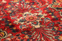 Lilihan Persian Rug 4'9" x 3'3" - Semi Antique Geometric Red, Navy Blue Hand Knotted | corner detail | SKU 111164
