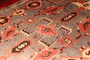 Saveh Persian Rug 5x3 ft - Semi Antique Medallion Red, Brown Hand Knotted | corner detail | SKU 111165