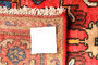 Hamadan Persian Rug 7'3" x 1'12" - Semi Antique Afshan Red, Blue Hand Knotted | side view | SKU 111166