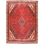 Hamadan Persian Rug 8'8" x 6'6" - Semi Antique Afshan Red, Blue Hand Knotted | front view | SKU 111171