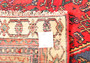 Hamadan Persian Rug 8'8" x 6'6" - Semi Antique Afshan Red, Blue Hand Knotted | back view | SKU 111171