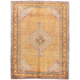 Ardabil Persian Rug 9'0" x 6'7" - Semi Antique Medallion Turquoise, White Hand Knotted | front view | SKU 111177