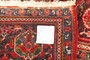 Heriz Persian Rug 11'2" x 8'4" - Semi Antique Medallion Red, Brown Hand Knotted | pile detail | SKU 111179