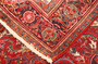 Heriz Persian Rug 11x8 ft - Semi Antique Medallion (Toranj), Shah Abbasi Madder Red, Crimson, Ivory Hand Knotted | side view | SKU 111179