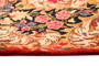 Kerman Persian Rug 13x9 ft - Semi Antique Medallion Toranj, Shah Abbasi Crimson, Cream, Navy Blue Hand Knotted | detail view | SKU 111180