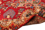 Kerman Persian Rug 13x9 ft - Semi Antique Medallion Toranj, Shah Abbasi Crimson, Cream, Navy Blue Hand Knotted | full view | SKU 111180