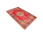 Tabriz Persian Rug 10'0" x 6'7" - Semi Antique Medallion Red, Cream Hand Knotted | full view | SKU 111183