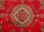 Tabriz Persian Rug 10'0" x 6'7" - Semi Antique Medallion Red, Cream Hand Knotted | side view | SKU 111183