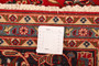 Mashhad Persian Rug 9x6 ft - Semi Antique Shah Abbasi, Medallion (Toranj) Crimson, Navy Blue, Cream Hand Knotted | side view | SKU 111184