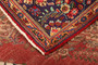 Tabriz Persian Rug 9'9" x 6'9" - Semi Antique Medallion Red, Cream Hand Knotted | detail view | SKU 111185