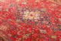 Tabriz Persian Rug 9'10" x 6'10" - Semi Antique Medallion Red, Cream Hand Knotted | side view | SKU 111186