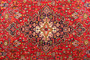 Tabriz Persian Rug 9'10" x 6'10" - Semi Antique Medallion Red, Cream Hand Knotted | texture detail | SKU 111186