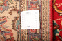 Tabriz Persian Rug 10'11" x 10'1" - Semi Antique Medallion Red, Cream Hand Knotted | detail view | SKU 111192