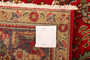 Tabriz Persian Rug 10'2" x 6'11" - Semi Antique Medallion Red, Cream Hand Knotted | pile detail | SKU 111193