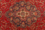 Tabriz Persian Rug 10'2" x 6'11" - Semi Antique Medallion Red, Cream Hand Knotted | side view | SKU 111193