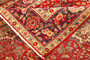 Tabriz Persian Rug 10'2" x 6'11" - Semi Antique Medallion Red, Cream Hand Knotted | texture detail | SKU 111193