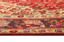 Tabriz Persian Rug 10'2" x 6'11" - Semi Antique Medallion Red, Cream Hand Knotted | detail view | SKU 111193