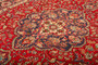 Tabriz Persian Rug 10x6 ft - Semi Antique Shah Abbasi, Medallion (Toranj) Madder Red, Cream, Navy Blue Hand Knotted | detail view | SKU 111194