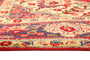 Tabriz Persian Rug 10x6 ft - Semi Antique Shah Abbasi, Medallion (Toranj) Madder Red, Cream, Navy Blue Hand Knotted | side view | SKU 111194