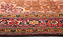 Ardabil Persian Rug 9x6 ft - Semi Antique Medallion Turquoise, White Hand Knotted | side view | SKU 111197