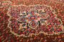 Ardabil Persian Rug 9x6 ft - Semi Antique Medallion Turquoise, White Hand Knotted | texture detail | SKU 111197