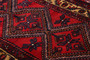 Arak Persian Rug 9'10" x 3'7" - Semi Antique Medallion Crimson, Red Hand Knotted | detail view | SKU 111201