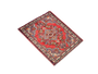Arak Persian Rug 2'9" x 2'1" - Semi Antique Medallion Crimson, Red Hand Knotted | pile detail | SKU 111203