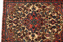 Arak Persian Rug 2x1 ft - Semi Antique Shah Abbasi, Medallion (Toranj) Cream, Madder Red, Navy Blue Hand Knotted | detail view | SKU 111206