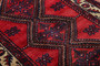 Saveh Persian Rug 10x3 ft - Semi Antique Medallion Red, Brown Hand Knotted | corner detail | SKU 111207
