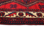 Saveh Persian Rug 10x3 ft - Semi Antique Medallion Red, Brown Hand Knotted | side view | SKU 111207