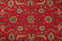 Tabriz Persian Rug 13x9 ft - Semi Antique Afshan (All-Over), Shah Abbasi Madder Red, Cream, Brown Hand Knotted | corner detail | SKU 111210