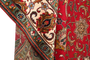 Tabriz Persian Rug 13'1" x 9'8" - Semi Antique Medallion Red, Cream Hand Knotted | side view | SKU 111210