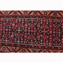 Hamadan Persian Rug 9'11" x 3'3" - Semi Antique Afshan Red, Blue Hand Knotted | pile detail | SKU 111214