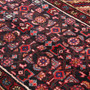 Hamadan Persian Rug 9'11" x 3'3" - Semi Antique Afshan Red, Blue Hand Knotted | back view | SKU 111214