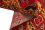 Tabriz Persian Rug 7x2 ft - Semi Antique Medallion (Toranj), Vase Red, Orange, Navy Blue Hand Knotted | back view | SKU 111215