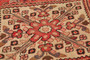 Hamadan Persian Rug 11x2 ft - Semi Antique Afshan Red, Blue Hand Knotted | detail view | SKU 111216