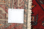 Hamadan Persian Rug 10'7" x 3'8" - Semi Antique Afshan Red, Blue Hand Knotted | corner detail | SKU 111219